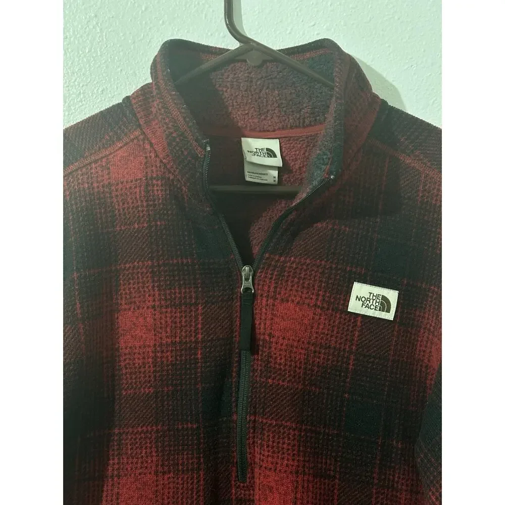 The North Face Brown Label Men's Med Buffalo Plaid 1/2-Zip Pullover Sweater